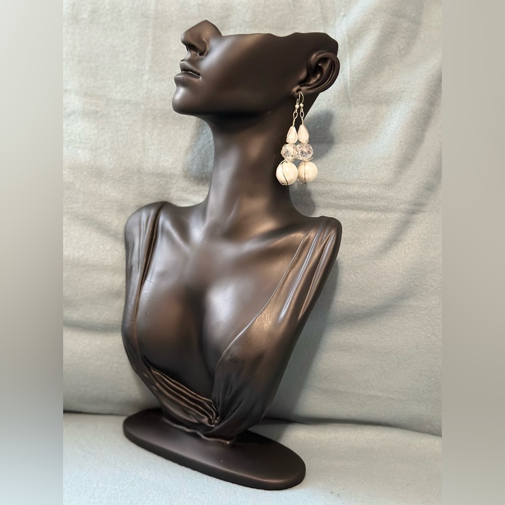 Handmade Wire-Wrapped Crystal Bead Earrings